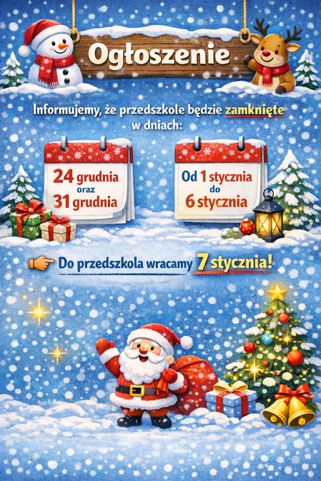 PRZEDSZKOLE ZAMKNIĘTE 